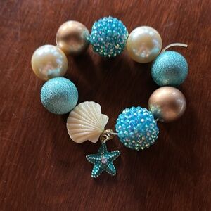 EUC Maui starfish stretch bauble bracelet